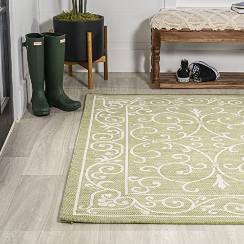 JONATHAN Y SMB106B-3 Charleston Vintage Filigree Textured Weave Indoor/Outdoor Red/Beige 3 ft. x 5 ft. Area-Rug, Classic,Easy-Cleaning,HighTraffic,LivingRoom,Backyard, Non Shedding