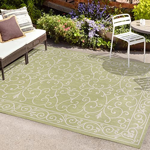 JONATHAN Y SMB106B-3 Charleston Vintage Filigree Textured Weave Indoor/Outdoor Red/Beige 3 ft. x 5 ft. Area-Rug, Classic,Easy-Cleaning,HighTraffic,LivingRoom,Backyard, Non Shedding