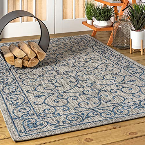 JONATHAN Y SMB106B-3 Charleston Vintage Filigree Textured Weave Indoor/Outdoor Red/Beige 3 ft. x 5 ft. Area-Rug, Classic,Easy-Cleaning,HighTraffic,LivingRoom,Backyard, Non Shedding