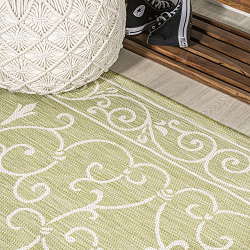 JONATHAN Y SMB106B-3 Charleston Vintage Filigree Textured Weave Indoor/Outdoor Red/Beige 3 ft. x 5 ft. Area-Rug, Classic,Easy-Cleaning,HighTraffic,LivingRoom,Backyard, Non Shedding