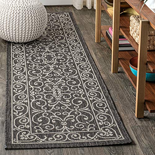 JONATHAN Y SMB106B-3 Charleston Vintage Filigree Textured Weave Indoor/Outdoor Red/Beige 3 ft. x 5 ft. Area-Rug, Classic,Easy-Cleaning,HighTraffic,LivingRoom,Backyard, Non Shedding