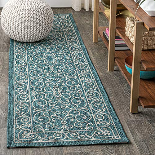 JONATHAN Y SMB106B-3 Charleston Vintage Filigree Textured Weave Indoor/Outdoor Red/Beige 3 ft. x 5 ft. Area-Rug, Classic,Easy-Cleaning,HighTraffic,LivingRoom,Backyard, Non Shedding