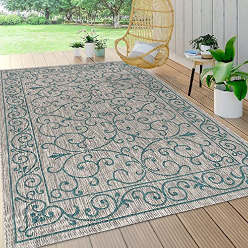 JONATHAN Y SMB106B-3 Charleston Vintage Filigree Textured Weave Indoor/Outdoor Red/Beige 3 ft. x 5 ft. Area-Rug, Classic,Easy-Cleaning,HighTraffic,LivingRoom,Backyard, Non Shedding