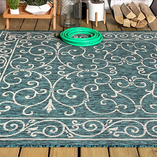 JONATHAN Y SMB106B-3 Charleston Vintage Filigree Textured Weave Indoor/Outdoor Red/Beige 3 ft. x 5 ft. Area-Rug, Classic,Easy-Cleaning,HighTraffic,LivingRoom,Backyard, Non Shedding