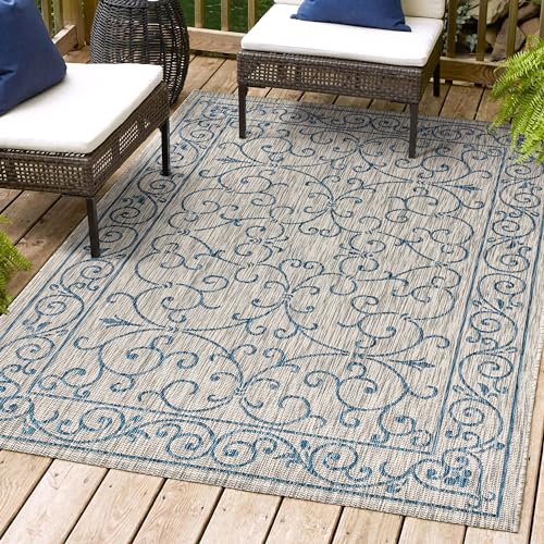 JONATHAN Y SMB106B-3 Charleston Vintage Filigree Textured Weave Indoor/Outdoor Red/Beige 3 ft. x 5 ft. Area-Rug, Classic,Easy-Cleaning,HighTraffic,LivingRoom,Backyard, Non Shedding