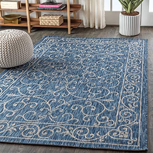 JONATHAN Y SMB106B-3 Charleston Vintage Filigree Textured Weave Indoor/Outdoor Red/Beige 3 ft. x 5 ft. Area-Rug, Classic,Easy-Cleaning,HighTraffic,LivingRoom,Backyard, Non Shedding