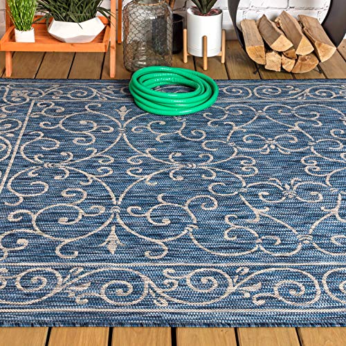 JONATHAN Y SMB106B-3 Charleston Vintage Filigree Textured Weave Indoor/Outdoor Red/Beige 3 ft. x 5 ft. Area-Rug, Classic,Easy-Cleaning,HighTraffic,LivingRoom,Backyard, Non Shedding