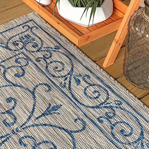 JONATHAN Y SMB106B-3 Charleston Vintage Filigree Textured Weave Indoor/Outdoor Red/Beige 3 ft. x 5 ft. Area-Rug, Classic,Easy-Cleaning,HighTraffic,LivingRoom,Backyard, Non Shedding