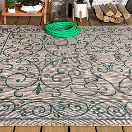 JONATHAN Y SMB106B-3 Charleston Vintage Filigree Textured Weave Indoor/Outdoor Red/Beige 3 ft. x 5 ft. Area-Rug, Classic,Easy-Cleaning,HighTraffic,LivingRoom,Backyard, Non Shedding