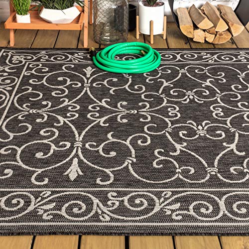 JONATHAN Y SMB106B-3 Charleston Vintage Filigree Textured Weave Indoor/Outdoor Red/Beige 3 ft. x 5 ft. Area-Rug, Classic,Easy-Cleaning,HighTraffic,LivingRoom,Backyard, Non Shedding