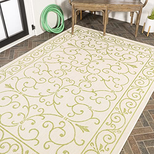 JONATHAN Y SMB106B-3 Charleston Vintage Filigree Textured Weave Indoor/Outdoor Red/Beige 3 ft. x 5 ft. Area-Rug, Classic,Easy-Cleaning,HighTraffic,LivingRoom,Backyard, Non Shedding