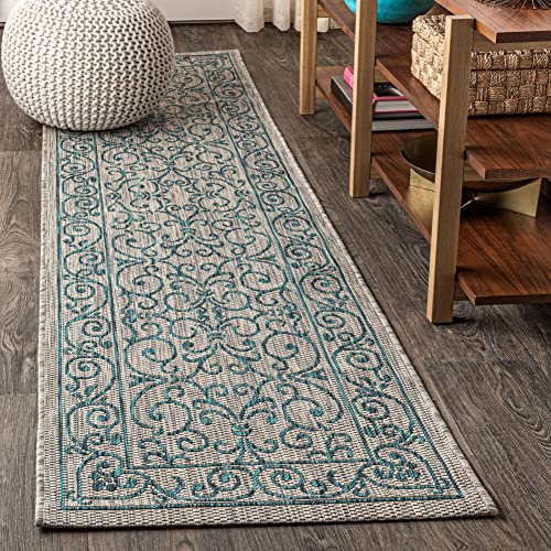 JONATHAN Y SMB106B-3 Charleston Vintage Filigree Textured Weave Indoor/Outdoor Red/Beige 3 ft. x 5 ft. Area-Rug, Classic,Easy-Cleaning,HighTraffic,LivingRoom,Backyard, Non Shedding