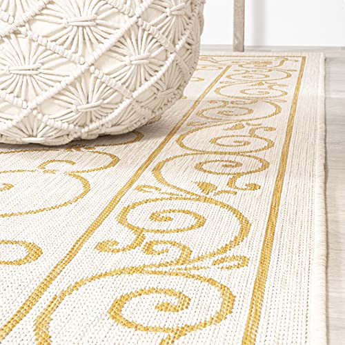 JONATHAN Y SMB106B-3 Charleston Vintage Filigree Textured Weave Indoor/Outdoor Red/Beige 3 ft. x 5 ft. Area-Rug, Classic,Easy-Cleaning,HighTraffic,LivingRoom,Backyard, Non Shedding