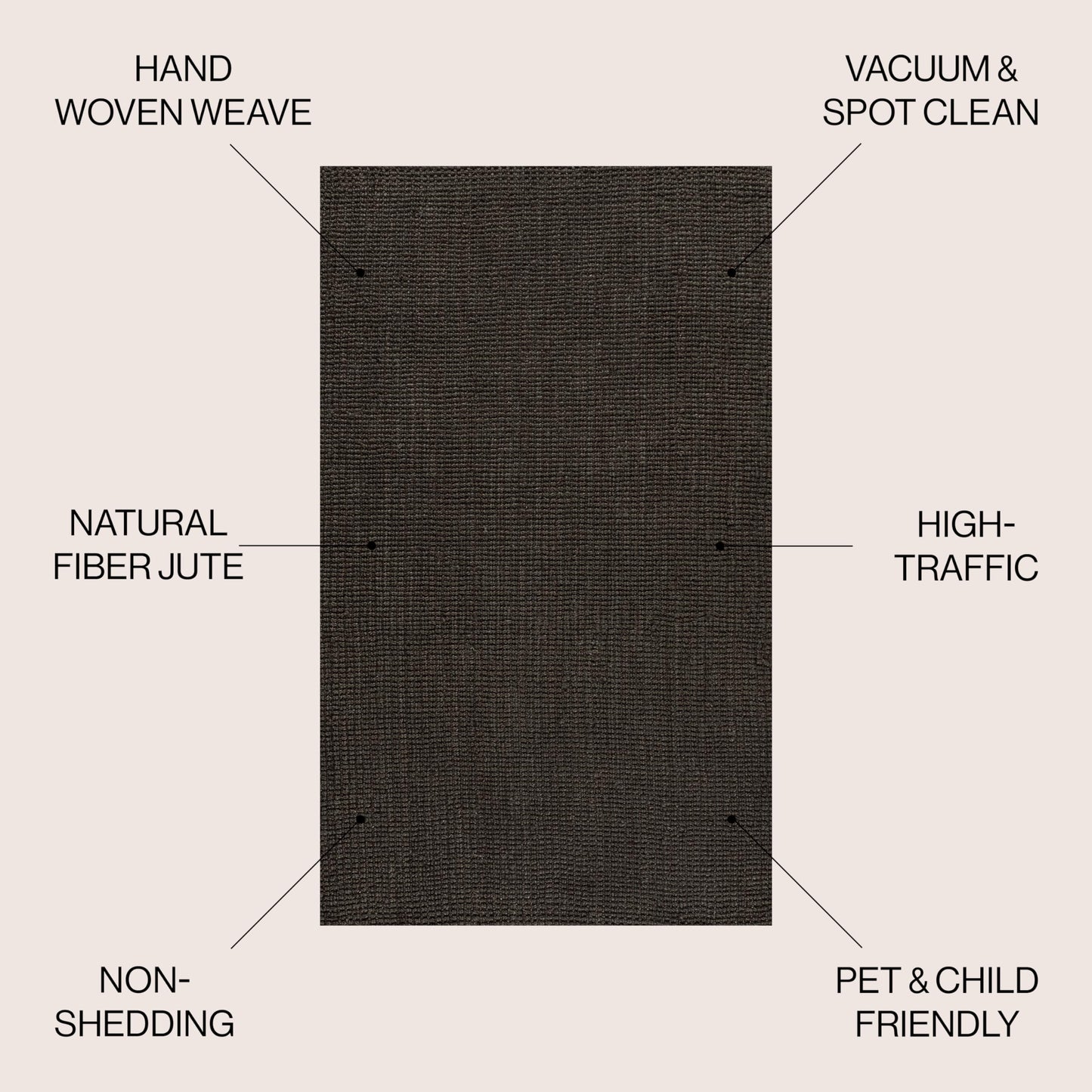 JONATHAN Y NRF102A-3 Pata Hand Woven Chunky Jute Indoor Area -rug Bohemian Farmhouse Easy -cleaning Bedroom Kitchen Living Room Non Shedding, 3 ft x 5 ft, Natural Color