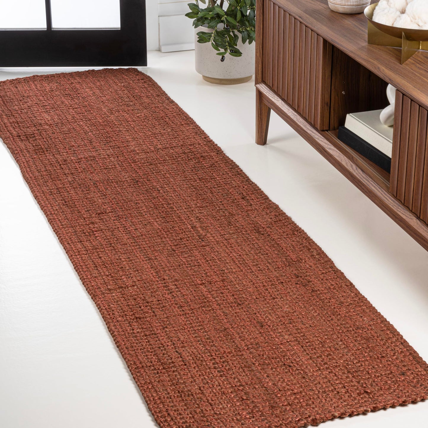 JONATHAN Y NRF102A-3 Pata Hand Woven Chunky Jute Indoor Area -rug Bohemian Farmhouse Easy -cleaning Bedroom Kitchen Living Room Non Shedding, 3 ft x 5 ft, Natural Color