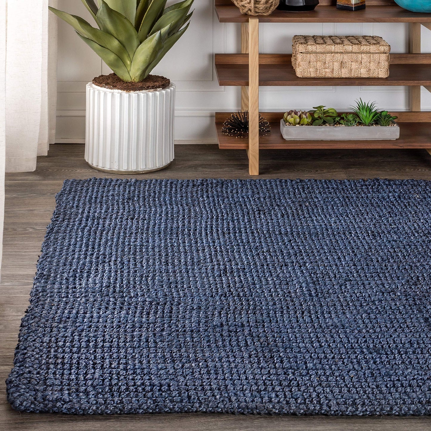 JONATHAN Y NRF102A-3 Pata Hand Woven Chunky Jute Indoor Area -rug Bohemian Farmhouse Easy -cleaning Bedroom Kitchen Living Room Non Shedding, 3 ft x 5 ft, Natural Color