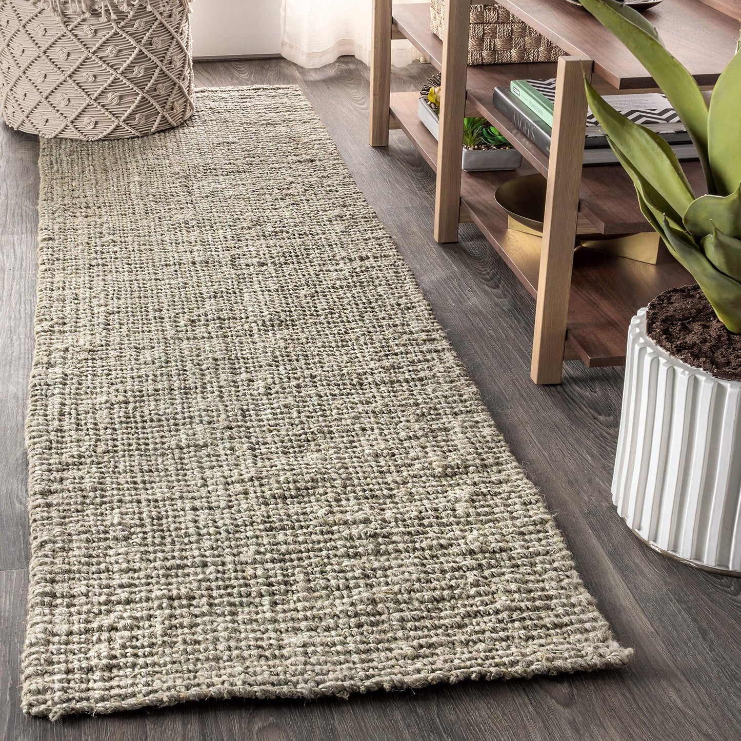 JONATHAN Y NRF102A-3 Pata Hand Woven Chunky Jute Indoor Area -rug Bohemian Farmhouse Easy -cleaning Bedroom Kitchen Living Room Non Shedding, 3 ft x 5 ft, Natural Color