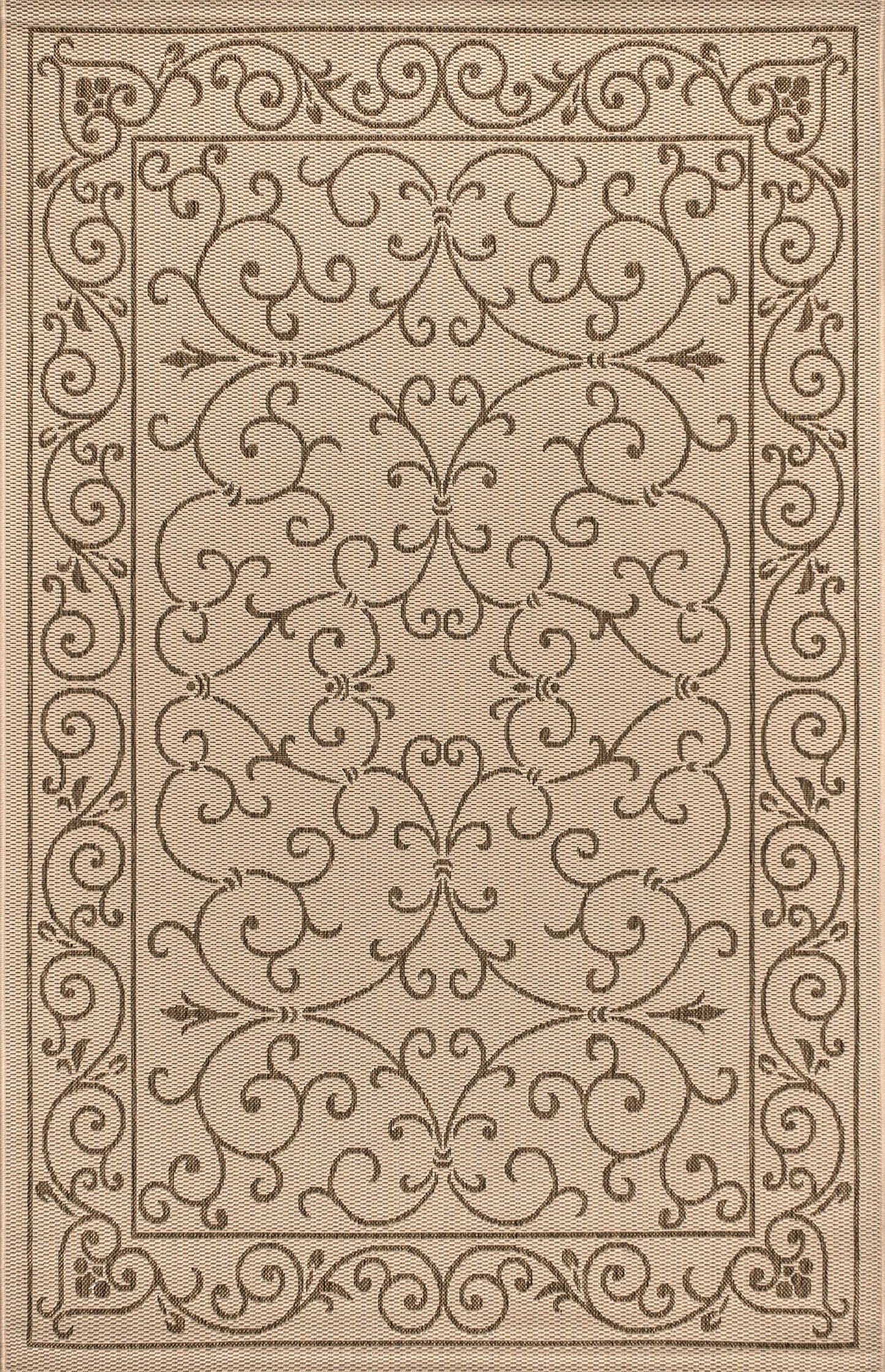 JONATHAN Y SMB106B-3 Charleston Vintage Filigree Textured Weave Indoor/Outdoor Red/Beige 3 ft. x 5 ft. Area-Rug, Classic,Easy-Cleaning,HighTraffic,LivingRoom,Backyard, Non Shedding