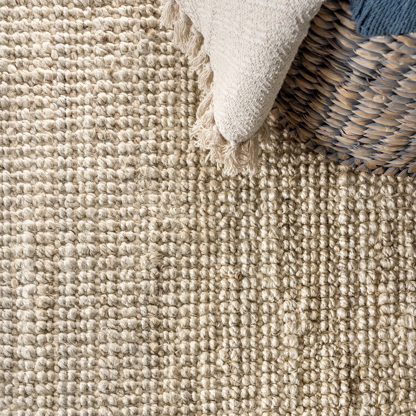 JONATHAN Y NRF102A-3 Pata Hand Woven Chunky Jute Indoor Area -rug Bohemian Farmhouse Easy -cleaning Bedroom Kitchen Living Room Non Shedding, 3 ft x 5 ft, Natural Color