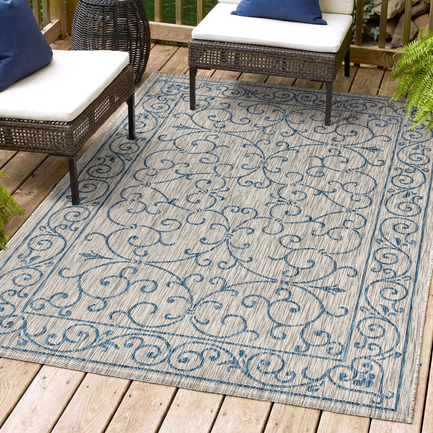 JONATHAN Y SMB106B-3 Charleston Vintage Filigree Textured Weave Indoor/Outdoor Red/Beige 3 ft. x 5 ft. Area-Rug, Classic,Easy-Cleaning,HighTraffic,LivingRoom,Backyard, Non Shedding